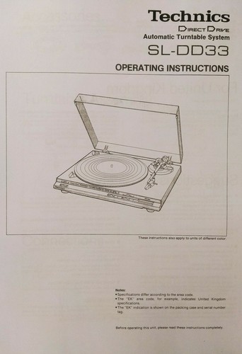 Technics dd33 stereo - sl-dd33,